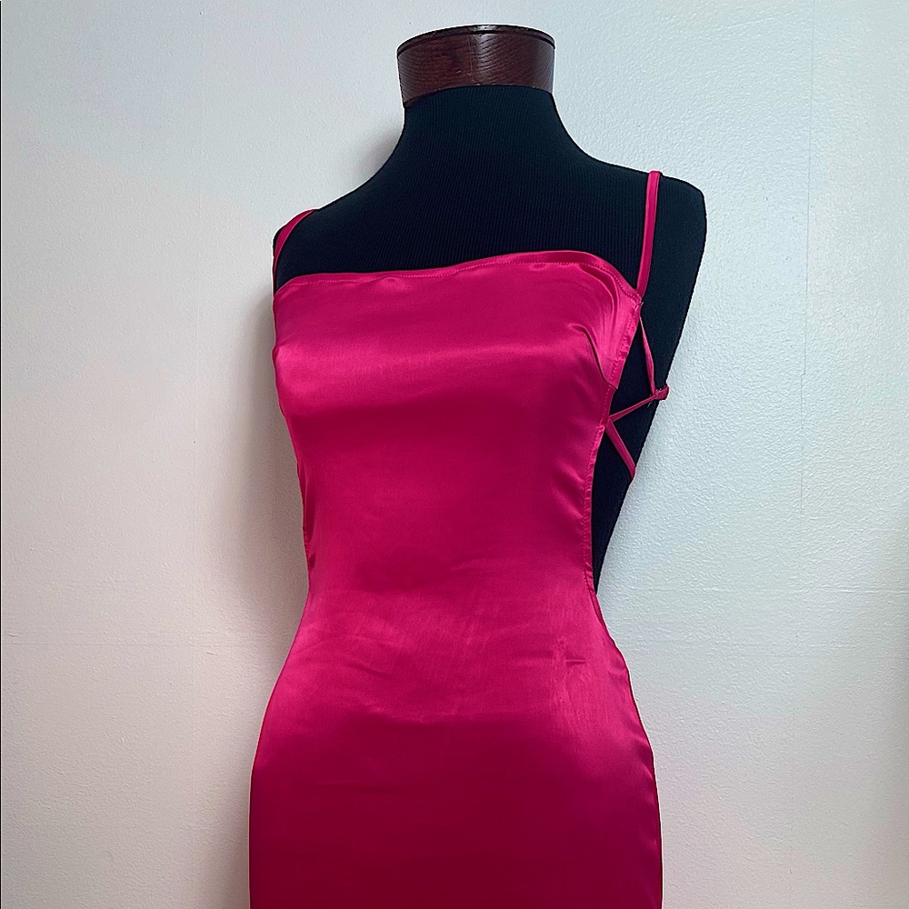 Satin Barbie Backless Mini